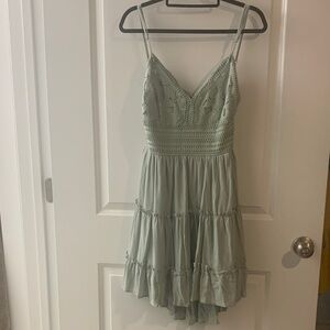 Chic Mint Green Lace Mini Dress